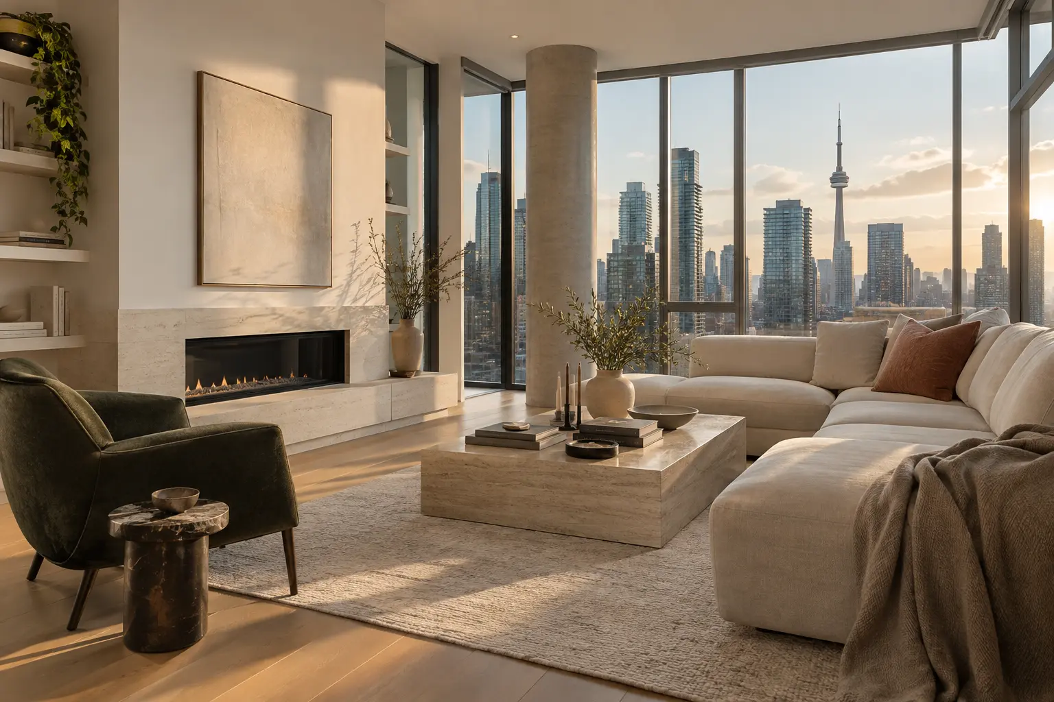 Sophisticated Toronto condominium with downtown views